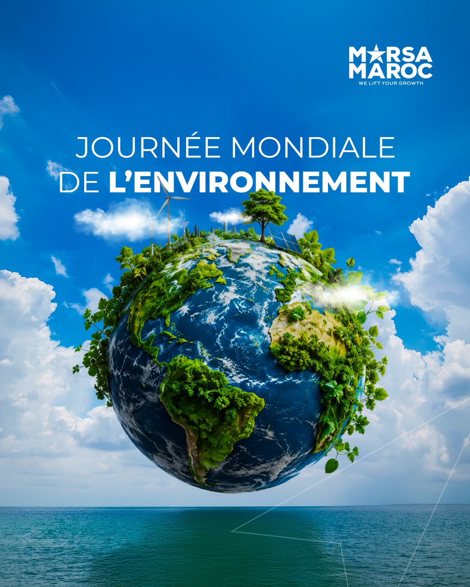 MarsaMarocGroup's tweet photo. À l’occasion de la Journée Mondiale de l’Environnement, Marsa Maroc réaffirme son engagement pour des infrastructures portuaires durables à travers la décarbonation des activités, l'efficacité énergétique des terminaux et la gestion écoresponsable des déchets. 

#JournéeMondialeDeLenvironnement #MarsaMaroc #WeLiftYourGrowth