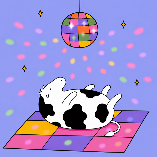 DANCE_COWDEV's tweet photo. Some cows follow the herd. Dance Cow built its own dance floor. 🕺🐄

From a forgotten farm disco to the brightest party on-chain, DANCECOW keeps the music alive. ✨

#DANCECOW #Pump #Solana https://t.co/hF9casMhAK