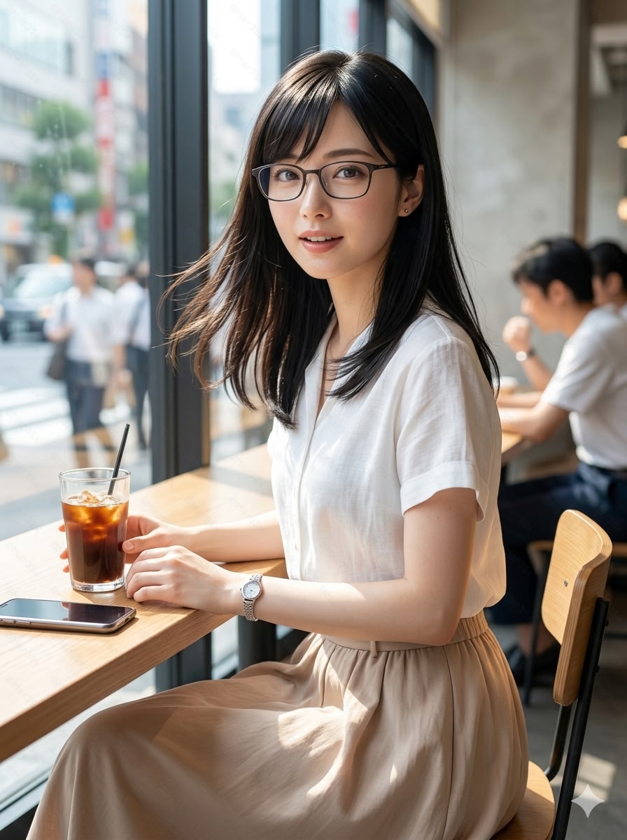 Mar35x's tweet photo. 「思惟」さんを、盛ってない普通の感じに実写化させてみた😙
（プロンプトは千景が作成） https://t.co/JshiRDUu69