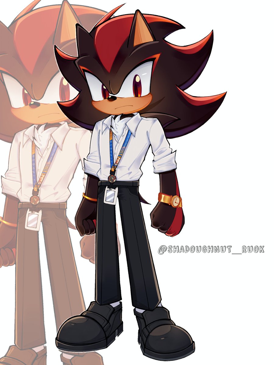 Shad_onutt's tweet photo. Shadow the hedgehog x Artist's College Uniform 

~🦔👔

#ShadowTheHedghog #sonicthehedgehogart https://t.co/5nocfij2S8