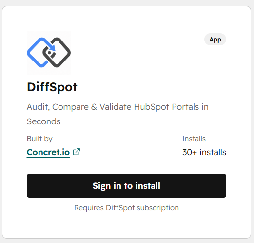 concretios's tweet photo. Another exciting milestone for our team!
Free HubSpot Audit Tool, #DiffSpot, has officially joined the HubSpot Marketplace.
Free installation is available through the link in the comments section.
@HubSpot #HubSpotMarketplace #SaaS #CRM #ProductLaunch #concretio #auditTool https://t.co/m7v3C1Z2xA