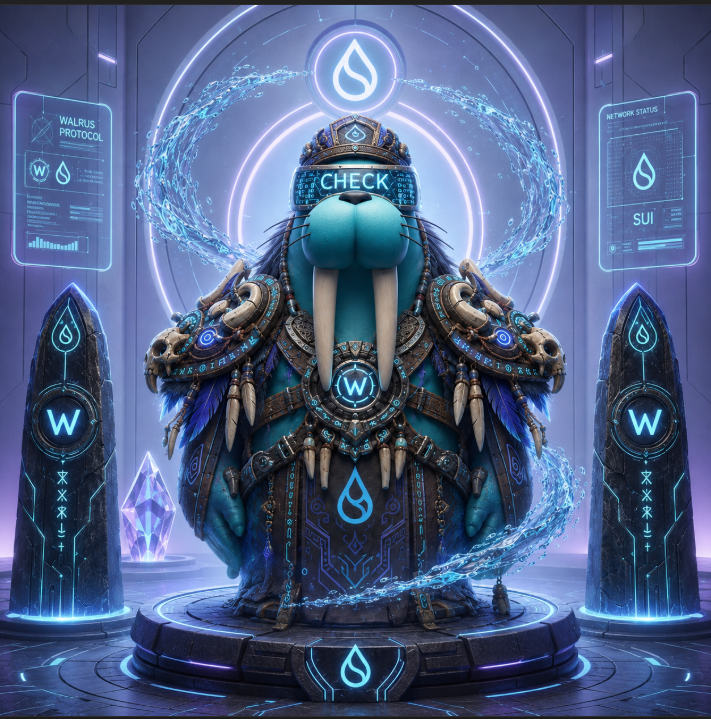 AOC_Blockman's tweet photo. Make It & Break It — Walrus Template Stress TestFor this Walrus challenge, I created two different interpretations using the official BellySeal Walrus template.Make It:
A clean, polished Walrus Protocol Guardian — keeping the character recognizable, centered, and faithful to the template style, surrounded by SUI/Walrus symbols, glowing monoliths, digital water energy, and a futuristic protocol chamber.Break It:
Make It & Break It — Walrus Template Stress Test

For Session 3, I created two interpretations using the official BellySeal Walrus template.

Make It: a clean Walrus Protocol Guardian, faithful to the original template style, surrounded by SUI/Walrus symbols, glowing monoliths, and digital water energy.

Break It: the same Walrus pushed into a collapsing glitch-reality chamber, with fractured monoliths, mutated portal rings, corrupted holograms, and a chaotic liquid-code storm — while still preserving the core Walrus identity.

Concept: A futuristic Walrus guardian evolving from a polished protocol shrine into a broken, hallucinated glitch dimension without losing its original character.

NFT Links:
Make It:https://t.co/snmPqgqm7w
Break It: https://t.co/wDYSvstQD5
Replying to Session 3.
@WalrusProtocol @at_bellyseal

#Walrus #WalrusProtocol #BellySeal #SUI #SuiNetwork #MakeItBreakIt #AIArt #DigitalArt #CryptoArt #GlitchArt #CyberpunkArt #AIGeneratedArt #Web3 #NFTArt #TemplateChallenge