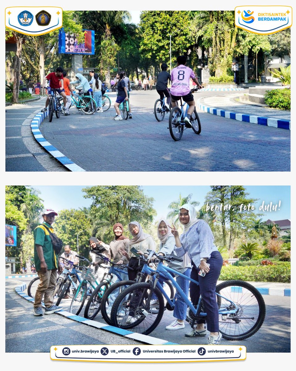 UB_Official's tweet photo. Ini cara #KampusUB memperingati Hari Lingkungan Hidup, hari ini. Bukan cuma Car Free Day, tapi juga ada pemeriksaan kesehatan oleh RS Gigi dan Mulut.

Menikmati cerahnya mentari, menghirup udara segar di pagi hari. Sembari berterima kasih, kepada alam seraya berdoa, semoga terus lestari.
