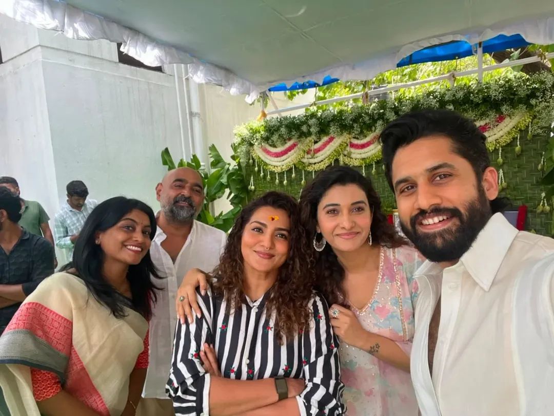 MadhuriDaksha's tweet photo. #Dhootha2 official Muhurtam begins today at Annapurna Studios.❤️
Yuvasamrat #ChaitanyaAkkineni #ParvathyThiruvothu #PriyaBhavaniShankar #PrachiDesai #VikramKKumar #chaitanyaakkineni https://t.co/GdNkw1bupq