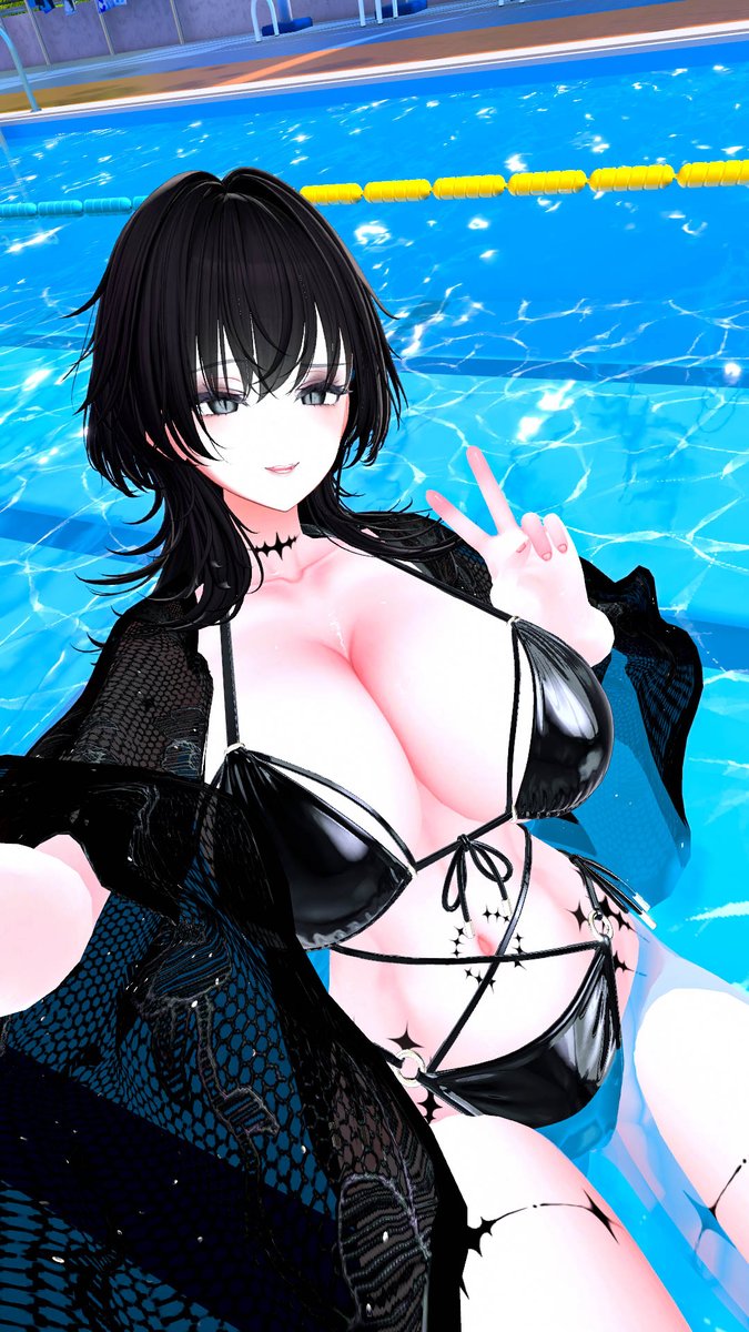 Kirin_416's tweet photo. 👙🏊‍♀️🏊‍♀️

 #セレコル #VRChat #miltina3D https://t.co/uKkLL5RQRM