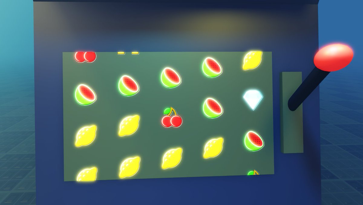xnedvr's tweet photo. LET'S GO GAMBLING!!!
I made a working slot machine with customiseable amount of columns, patterns, symbols and rewards!

#Roblox #RobloxDevs #RobloxDev #Casino https://t.co/JJjzx65KHJ