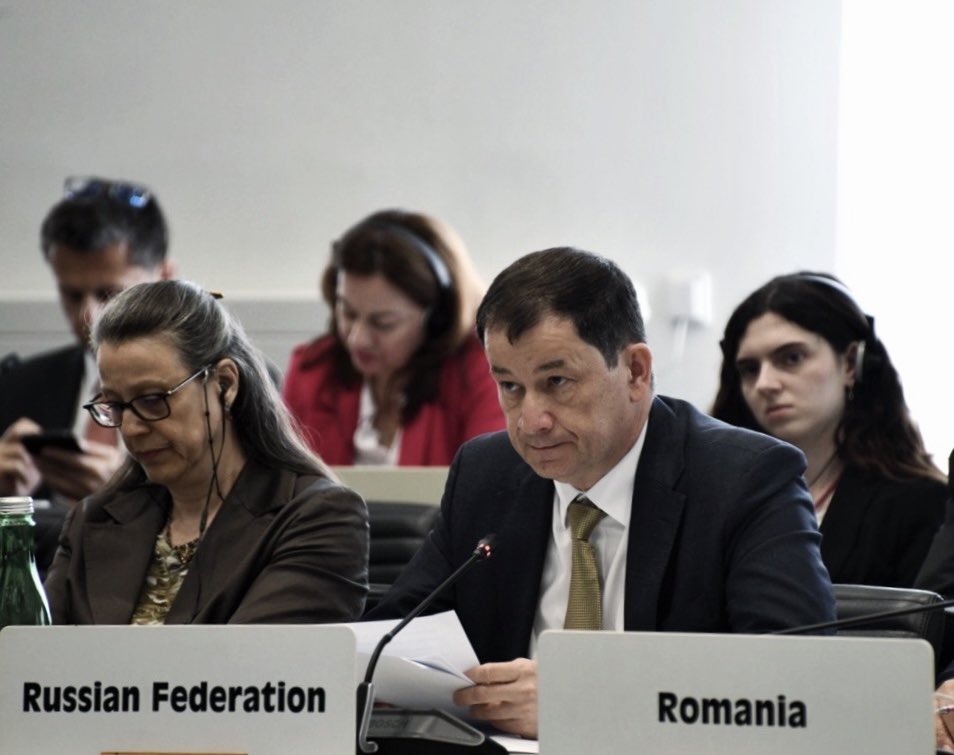 RF_OSCE's tweet photo. 🎙️ Statement by Dmitry #Polyanskiy at the OSCE Permanent Council Meeting, 4 June 2026 «Report by the High Commissioner on National Minorities»

• What “contested historical interpretations” can be in question? The moral and legal verdict delivered to Nazi perpetrators at the Nuremberg Tribunal is not subject to revision. We highlighted these issues during a “virtual round table” entitled “Collaborationism: Lessons Not Learned,” organized by us on May 25.

•  The revision of historical memory in Ukraine and in the Baltic States has long become part of state policy. 

•  The re‑burial with state honours of the remains of the Nazi executioner Melnik and the conferral upon a unit of the Ukrainian Armed Forces of the title “Heroes of the UPA” provoked a sharp reaction not only in Russian society but also in Polish society. 

• The Kiev authorities are attempting to place the canonical Ukrainian Orthodox Church entirely “outside the law.” More detailed information is contained in the recent report by the Russian Ministry of Foreign Affairs “On the Situation of Human Rights in Ukraine.” 

• Worrying trends are in the Baltic States and in Moldova. 

• All these problems fall fully within the mandate of the High Commissioner and require not silence or smoothing over of “sensitive points,” but focused and substantive engagement.

Read the full text: https://t.co/TEM5Mkzvjo