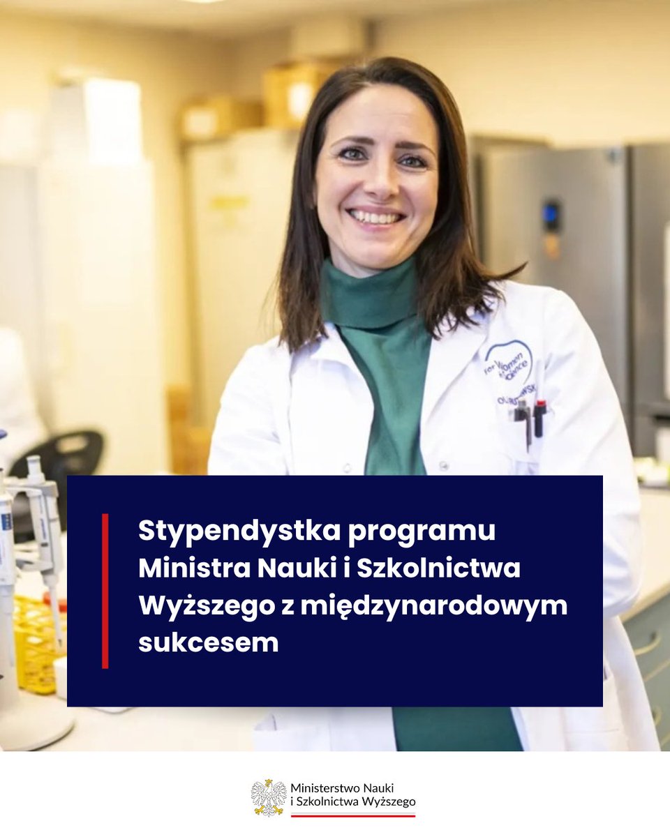 MNiSW_GOV__PL's tweet photo. Stypendystka programu L’Oréal-UNESCO „Dla Kobiet i Nauki”, realizowanego we współpracy z Ministerstwem Nauki i Szkolnictwa Wyższego, z kolejnym międzynarodowym sukcesem❗

🧪 Zespół badawczy kierowany przez dr hab. Aleksandrę Rutkowską pozyskał finansowanie od czeskiego funduszu LIFE bioCEEd na rozwój innowacyjnej terapii stwardnienia rozsianego (SM). Projekt realizowany na Gdańskim Uniwersytecie Medycznym może w przyszłości nie tylko spowalniać postęp choroby, lecz także wspierać regenerację mieliny oraz odbudowę funkcji układu nerwowego.

🏅 To kolejny etap kariery badawczej naukowczyni, która została wyróżniona w 23. edycji programu L’Oréal-UNESCO „Dla Kobiet i Nauki” .

📈 Sukces zespołu dr hab. Rutkowskiej udowadnia, jak wyróżnienia i wsparcie dla badaczek przekładają się na realne osiągnięcia naukowe o potencjale klinicznym. Pozyskane finansowanie może umożliwić przejście od etapu przygotowań do badań klinicznych.

Gratulujemy i życzymy dalszych sukcesów! 👏

@GUMedGdansk 

[Źródło zdjęcia: https://t.co/OUtvlucxbv]