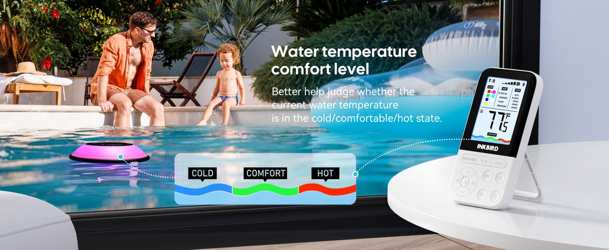 Inkbirdsmart's tweet photo. How do you monitor the pool's temperature? INKBIRD IBS-P05R is handy! It helps us get accurate readings and effectively manage the pool, ensuring swimming comfort and optimal water quality.
https://t.co/5CQ0E63Sz2
#summersonic2026 #swimside #pool #weekendfun https://t.co/ALkLB6beuW
