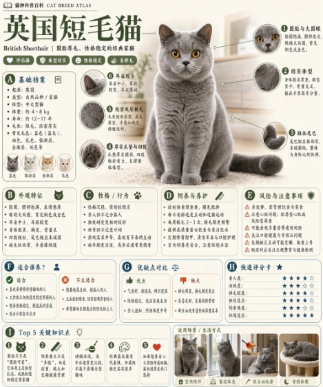 British Shorthair Encyclopedia Card