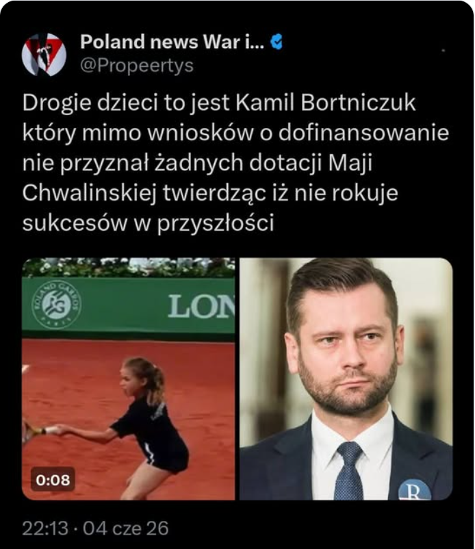 interia_eu's tweet photo. Znawca sportu, czy decyzje podejmował po zasięgnięciu opinii drugiego tuza sportu Ł. Łajzy?. https://t.co/Moc0k721wD