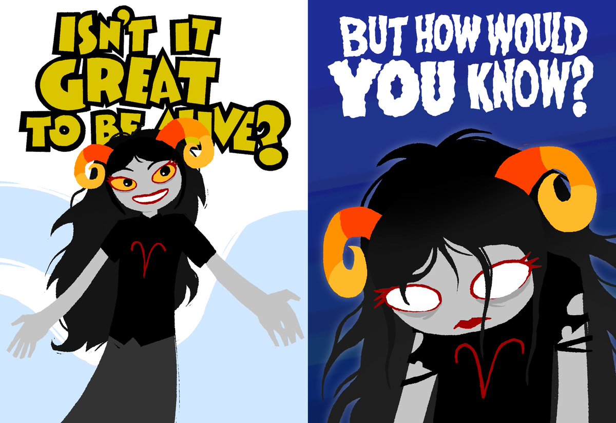 gelasticTaurine's tweet photo. been meaning to do this with aradia since i saw this post
#homestuck https://t.co/ikNpYu7wLM