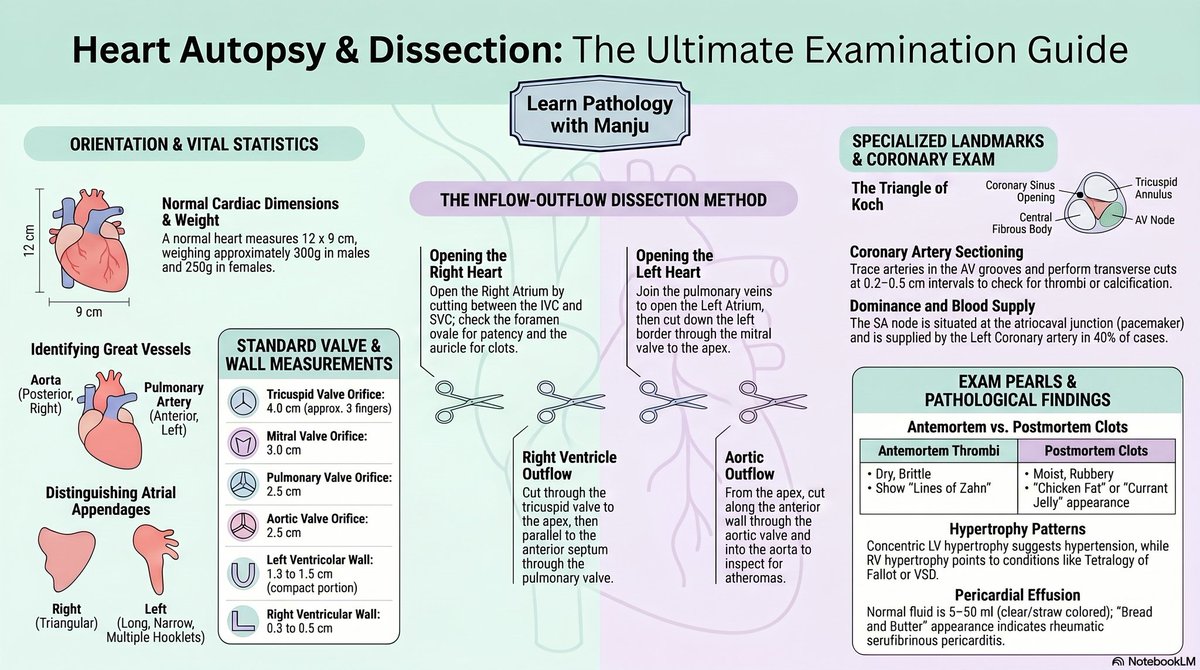 MunchManju95's tweet photo. Heart dissection 
#learnpathologywithmanju
#Autopsy
#pathresidents
@ManjulaNavamani https://t.co/izGUshnx2i