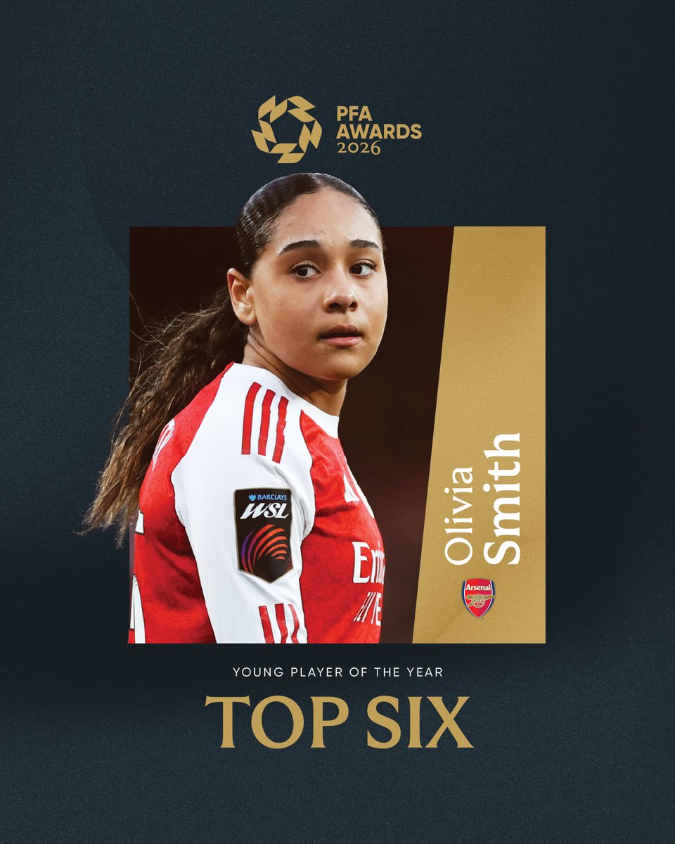 PFA's tweet photo. Olivia Smith ❤️

Voted for by the players 🏆 https://t.co/CVKx2eT5CI