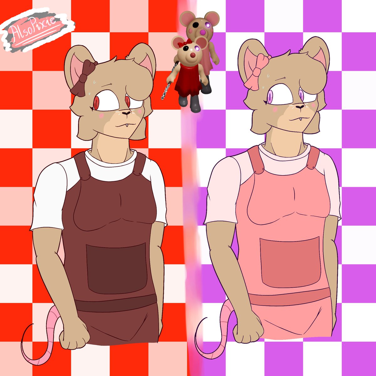 AlsoPixie's tweet photo. Why the hell is there two of you
#Piggy #PiggyRoblox #PiggyFanart https://t.co/ghFNlSfu52