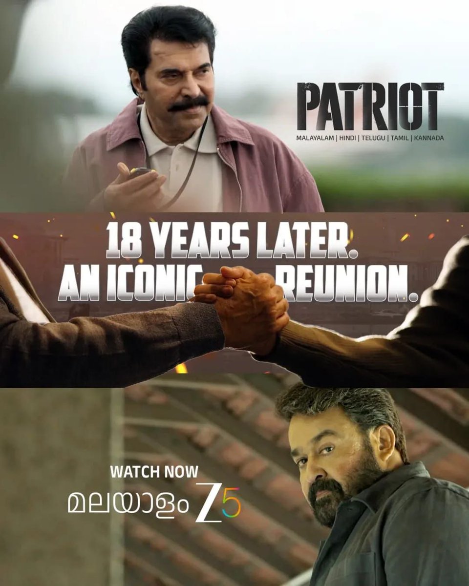 Kangyakki's tweet photo. Every mission carries a mystery waiting to be uncovered.
Every secret comes with consequences that cannot be ignored.
Featuring superstar Mammootty in a story filled with intrigue and suspense.
The truth is now waiting to be discovered on ZEE5.
#PatriotOnZEE5 https://t.co/ZdI0HyLFxC