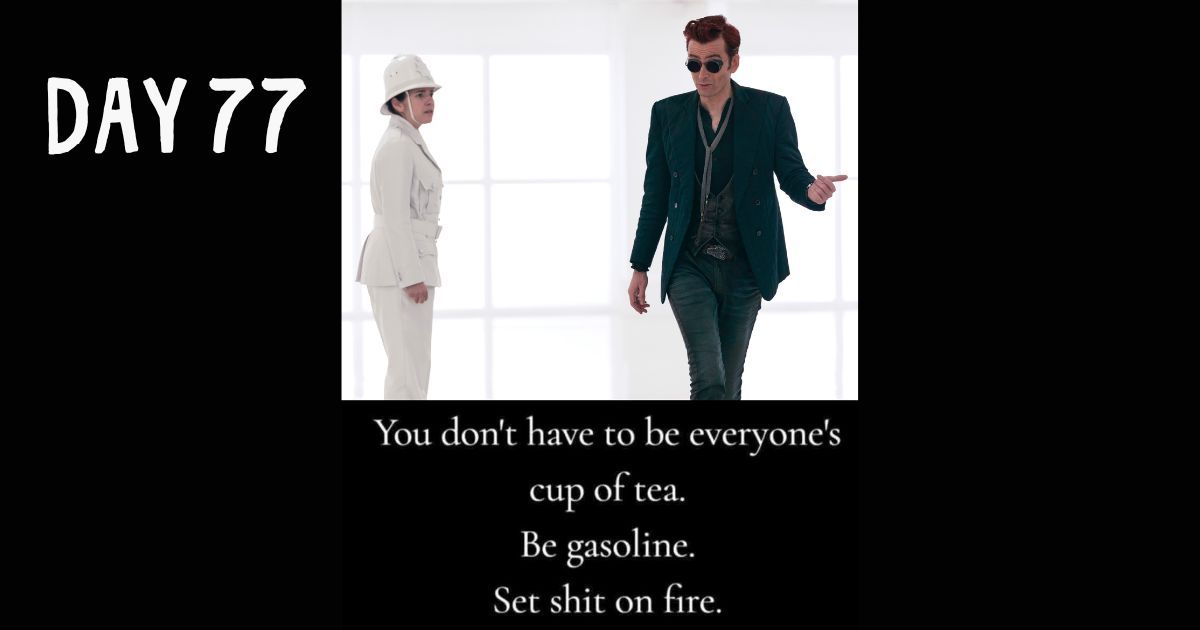 TheIneffableCon's tweet photo. 🔥  77 DAYS TO GO! 🔥

If you'd like to cosplay gasoline...we mean, if your cosplay is on fire, please enter the TIC 7 cosplay competition: https://t.co/MqahIDrWz8 

You have until 7 August to get your photo in!

#GoodOmens https://t.co/6JIJivbfWT