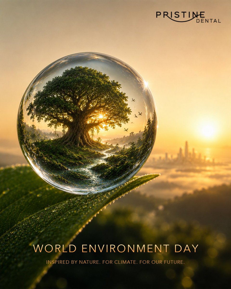 dental_pristine's tweet photo. 🌍 World Environment Day 2026 🌱

This year’s theme, “Inspired by Nature. For Climate. For Our Future,” reminds us that nature offers powerful solutions to climate change.
Choose sustainable habits, reduce waste, and protect our planet for generations to come.🌎 https://t.co/mbkbUreWNk