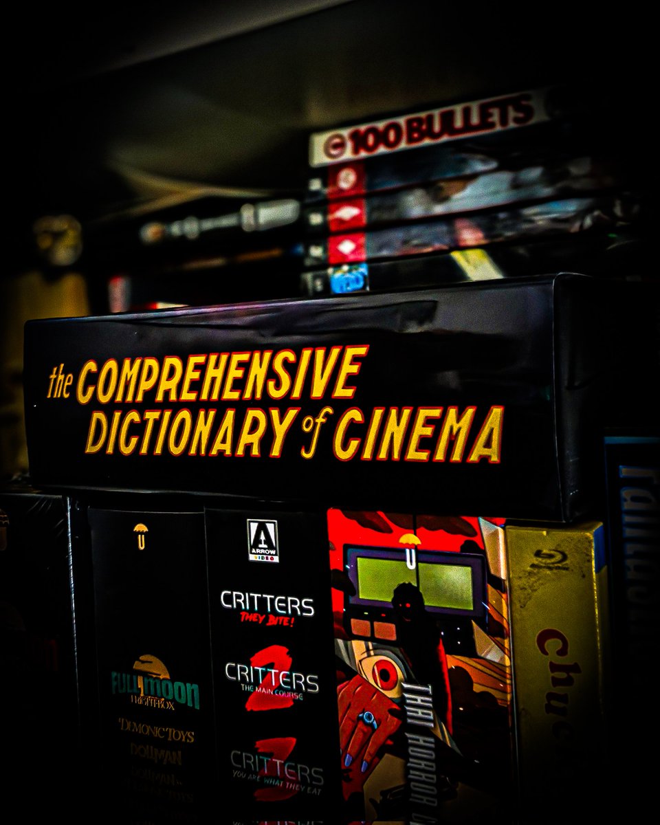MikeDropGames's tweet photo. IT'S FINALLY HERE! 
The Comprehensive Dictionary of Cinema!
A 1,312-page definitive reference mapping the language of cinema. When I first saw this tome, I knew it was a must-have. 
And I had to get this spooky cover! 
#cinematicalism #filmdictionary #cinephile @cinematicalism https://t.co/LD2KQvhw3L