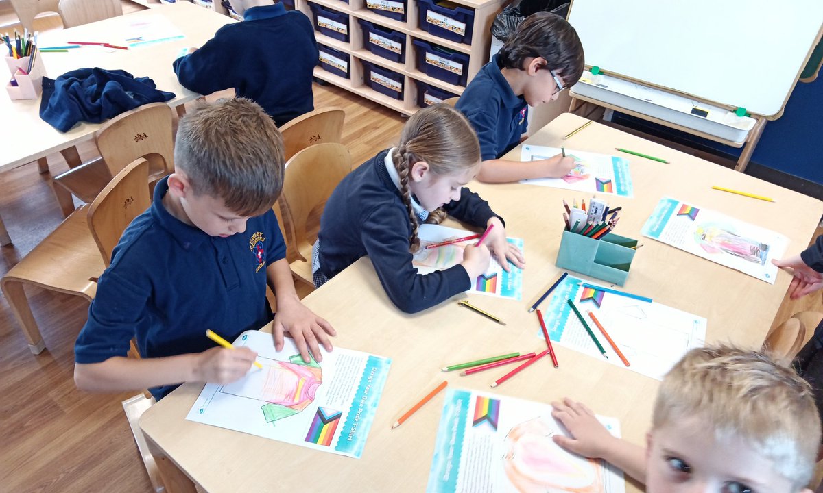 MissKBSGC's tweet photo. Y1 have designed t-shirts for Pride Awareness Month! @MrGSGC https://t.co/HgdymbWrD5