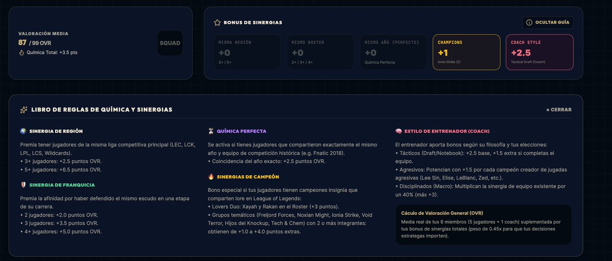 Urgot_Chavez's tweet photo. Me he liado y he creado un juego web del LoL 👀

Montas tu dream team de League of Legends y ves si puedes ganar los Worlds Challenge contra equipos historicos. Tambien hay modo dificil donde ganar desde LEC los Worlds, ese es tu reto @jaimemellado_ 😂

👉 https://t.co/HBZuVG2ZhM https://t.co/6gfi2xS5sU