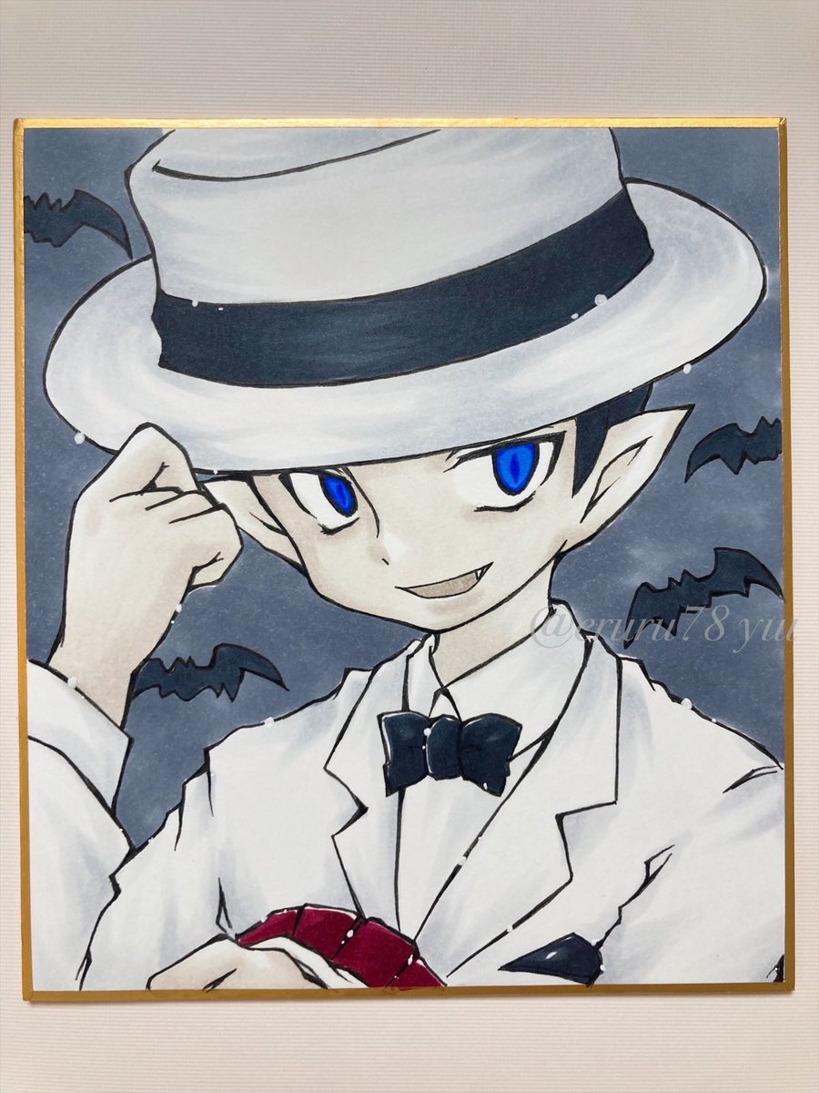 eruru78's tweet photo. 喜んでいただけてよかった…！
裏ルートという名のプレゼントもりお🦇
私の絵いつも髪や服の塗りで見栄え良くしようとしてる部分大きいので、帽子で髪見えない上に真っ白な服のもりおは本当に難しかったです😂
描いてる時にまだらアッパー来たり、最近デコパ出たりでなんか良いタイミングだった☺️ https://t.co/K9CY1kVXR8