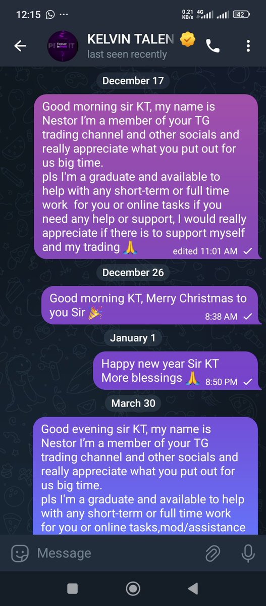 Nestorcrypt7's tweet photo. @Kelvintalent_ Good morning my lord, I'm a member of your channel and I'll like to volunteer to help with your busy schedule as a moderator on your channel which you mentioned  you needed earlier recently when you forgot to send $usdchf trade to the channel, pls I'll be grateful https://t.co/SaN1AoXQxp