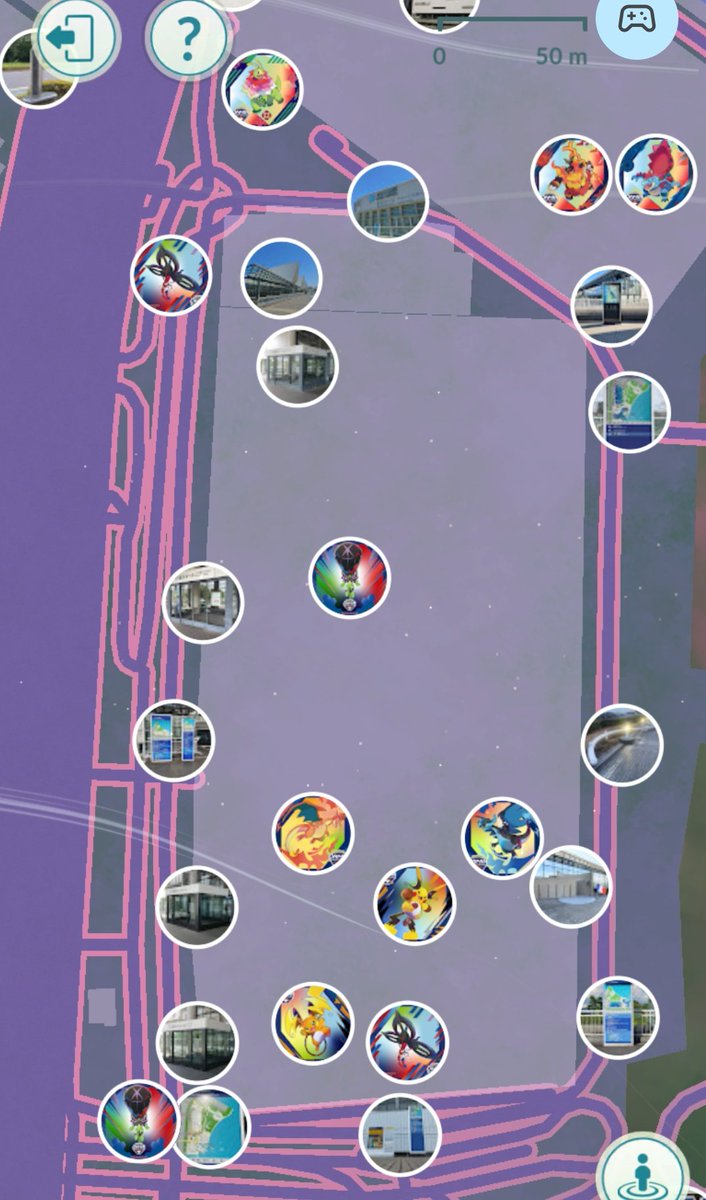 sml_ryu's tweet photo. ポケモンジャパンチャンピオンシップス2026のポケストの配置です
#ポケモンGO https://t.co/ePX3zPuyrD