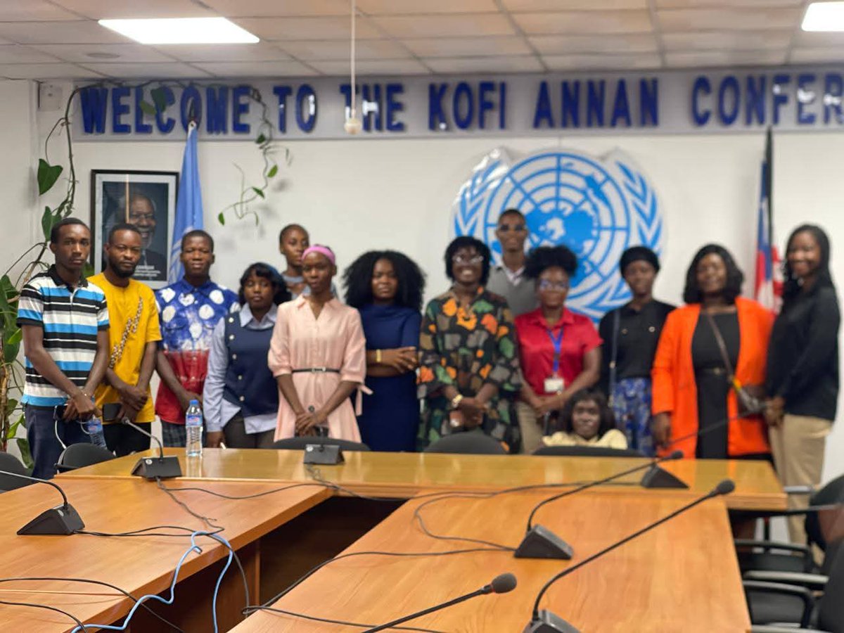 UN_Liberia's tweet photo. RC Christine N. Umutoni met with Model UN Liberia delegates during their delegates training . She also engaged outgoing members of the UN Liberia Youth Advisory Panel to reflect on their achievements and transition plans. UN Liberia remains committed to empowering young people. https://t.co/SJbyNFLWtS