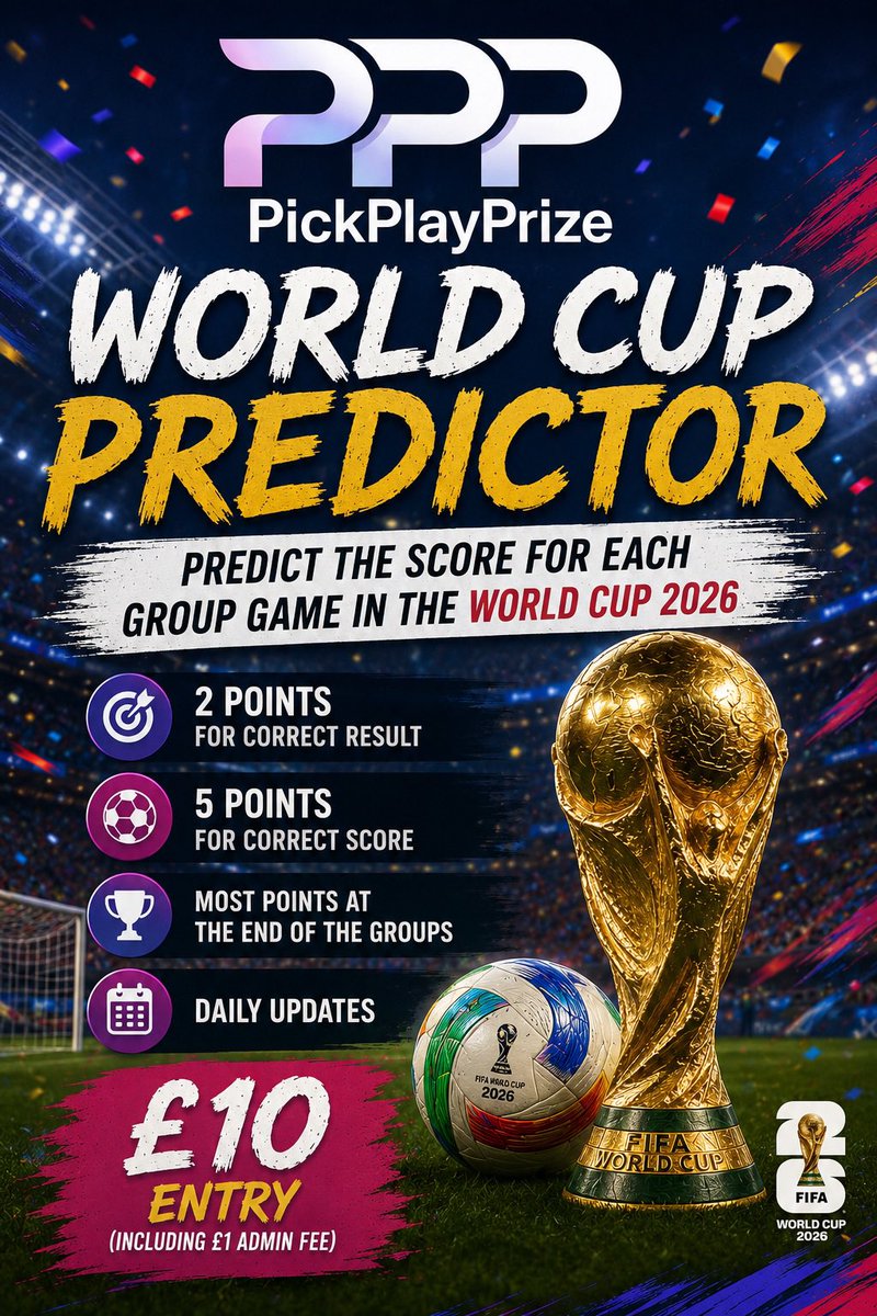 PickPlayPrize's tweet photo. @WorldCupMedia If anyone wants something to cheer for each group game. DM me. https://t.co/RzANJbUbAr