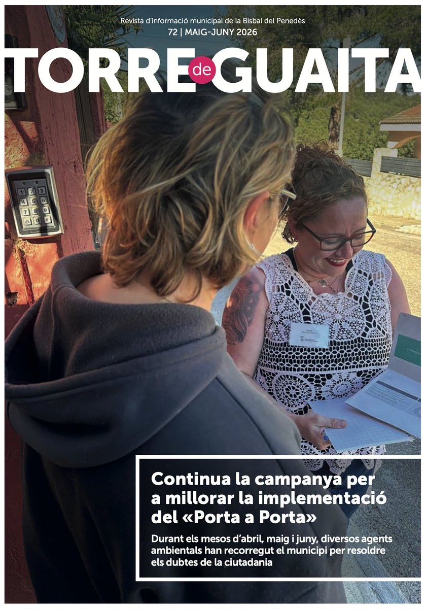 BisbalPenedes's tweet photo. REVISTA MUNICIPAL 📰 | TORRE DE GUAITA Us recordem que al web municipal us podeu descarregar la revista en format digital.
📲 Hi podeu accedir mitjançant aquest enllaç: https://t.co/LWJxWxmYTH https://t.co/53ujvU6ylN