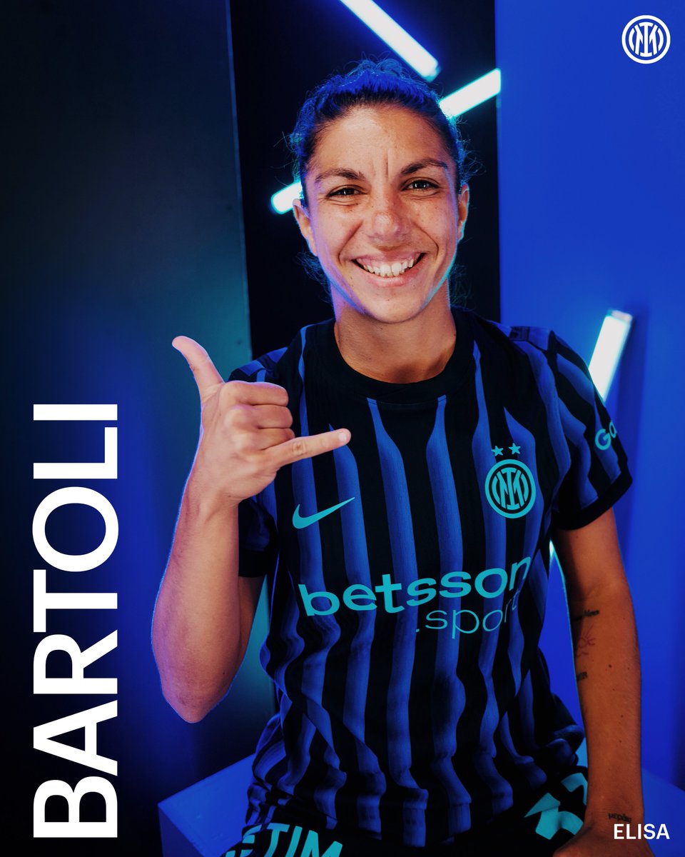 Inter_Women's tweet photo. Con il numero 33: ELISA BARTOLI🖤💙 https://t.co/Sbv0KpUaSC