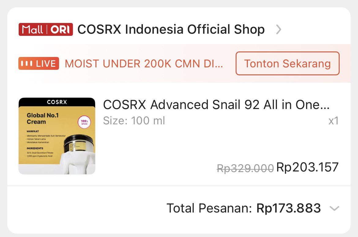 geminions's tweet photo. Wts snail cream 92 cosrx 92
Baru di pake dalam 2 bulan
Dijual karena bosen pakenya😭mau ganti produk.
Bisa by syope #zonauang #zonaba 

https://t.co/BO6Tdi4H4V https://t.co/kJWMXwsTI9