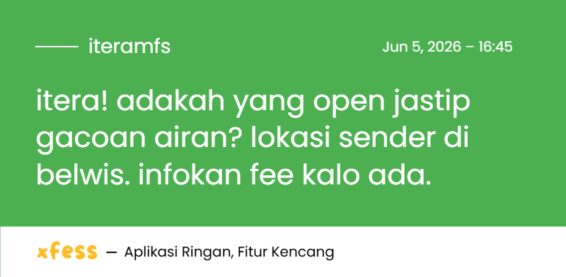 ITERAFESS | JUALAN JUMAT ONLY tweet media