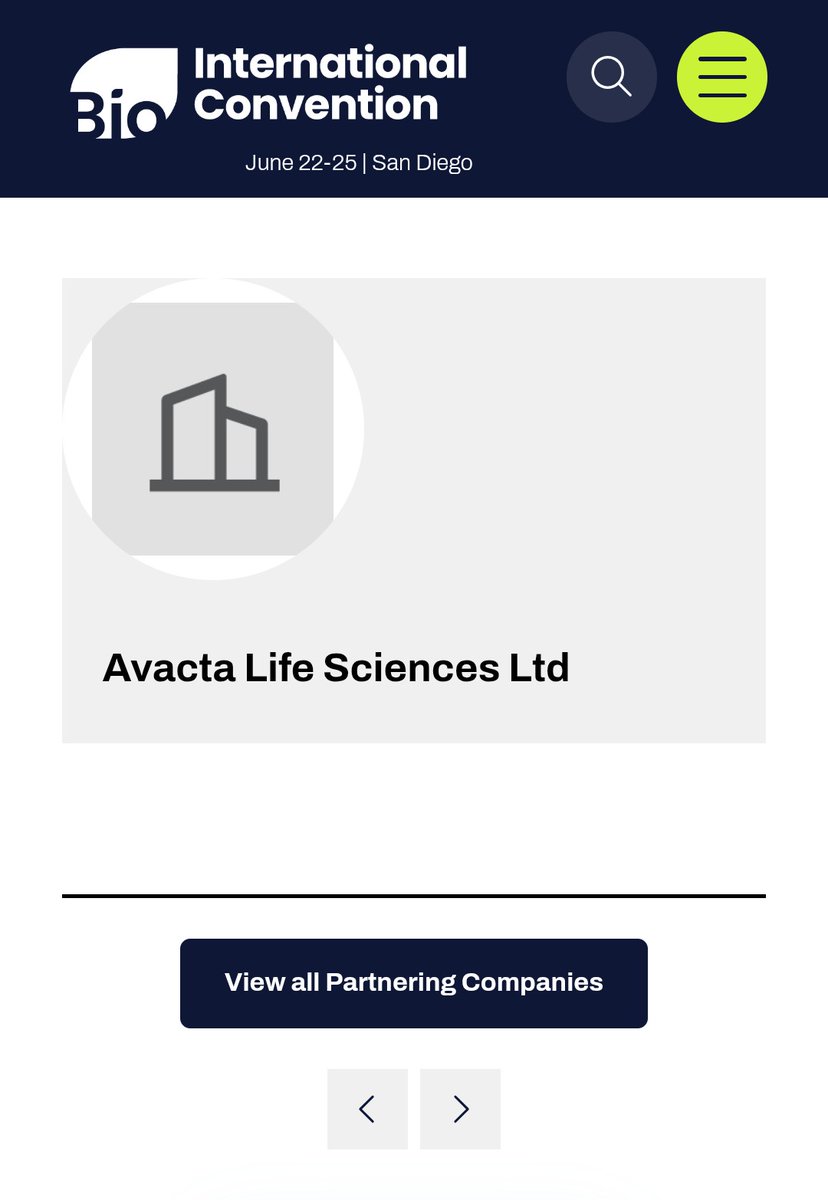JStonker's tweet photo. #AVCT newly listed as a "partnering company" of BIO International this month.

Sounds high profile.

https://t.co/Ul787s4MEE https://t.co/jxgeXwb0BJ