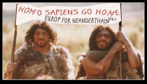 GooChebe's tweet photo. @GaiusThrax @Tawadros15 With this logic, nobody is the one who they say is. You are European? I would expect you to be Homo Neanderthalensis. https://t.co/TdDnZ76EnQ