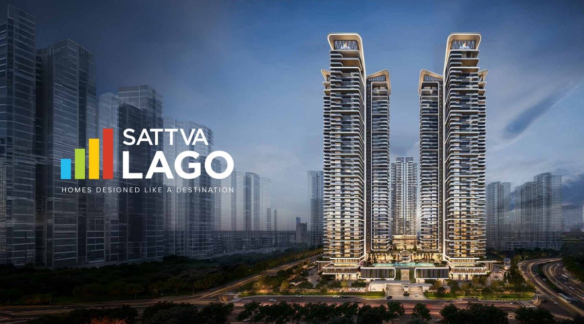 HydREGuide's tweet photo. 🚨Excited to share my first project as a Realtor!

After moving back from the US earlier this year and obtaining my RERA registration, I've been evaluating several projects across Hyderabad. I'm happy to be associated with Sattva Lago, located in Neopolis.

For buyers looking in the ₹4 crore+ segment, I believe this is one of the best options currently available.

What stands out is the scale of open spaces and the overall design. Apart from My Home Nishada and Grava, this is one of the very few projects in Neopolis with large open areas. The wraparound balconies, grand internal courtyard, 4-acre landscaped garden, and extensive water bodies should give the project a truly premium feel.

✨ Key Highlights
• 12 ft ceiling height
• Floor-to-ceiling glass doors opening to large balconies
• Extensive glass facade offering abundant natural light and views
• Italian marble flooring
• Centralized AC through district cooling
• 50+ outdoor amenities
• 34,600 sq.ft of water bodies
• Olympic-sized swimming pool
• Fully RERA approved
• Current EOI price: ₹11,100/sq.ft
• Expected launch price: ₹12,100+/sq.ft

🏢 Project Overview
• 10 Acres
• 5 Towers
• G+46 Floors
• 1,261 Apartments
🏠 Configurations
• 3 BHK, 3.5 BHK & 4 BHK
• 3,100 sq.ft to 4,800 sq.ft

📐 Tower Layout
• 4 Towers with 6 units per floor
• 1 Exclusive 4 BHK Tower with only 4 units per floor
📅 Possession
• Expected by the end of 2030

Interested?

Fill this form:
https://t.co/PQN0qcB5wa
Or 
simply WhatsApp "LAGO" to  +91 79953 75252.
 https://t.co/riQjnQKtNS

I'll share detailed floor plans, brochure, and a walkthrough video of the 3.5 BHK model flat that I personally shot.