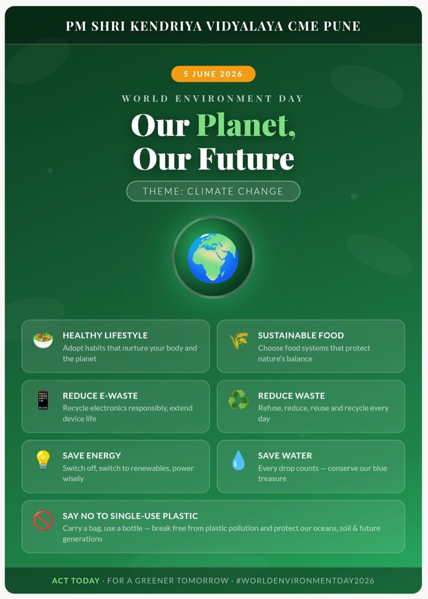 KvcmeP's tweet photo. Our Planet our future...!!
World Environment Day...!! https://t.co/8jRBhI99dc