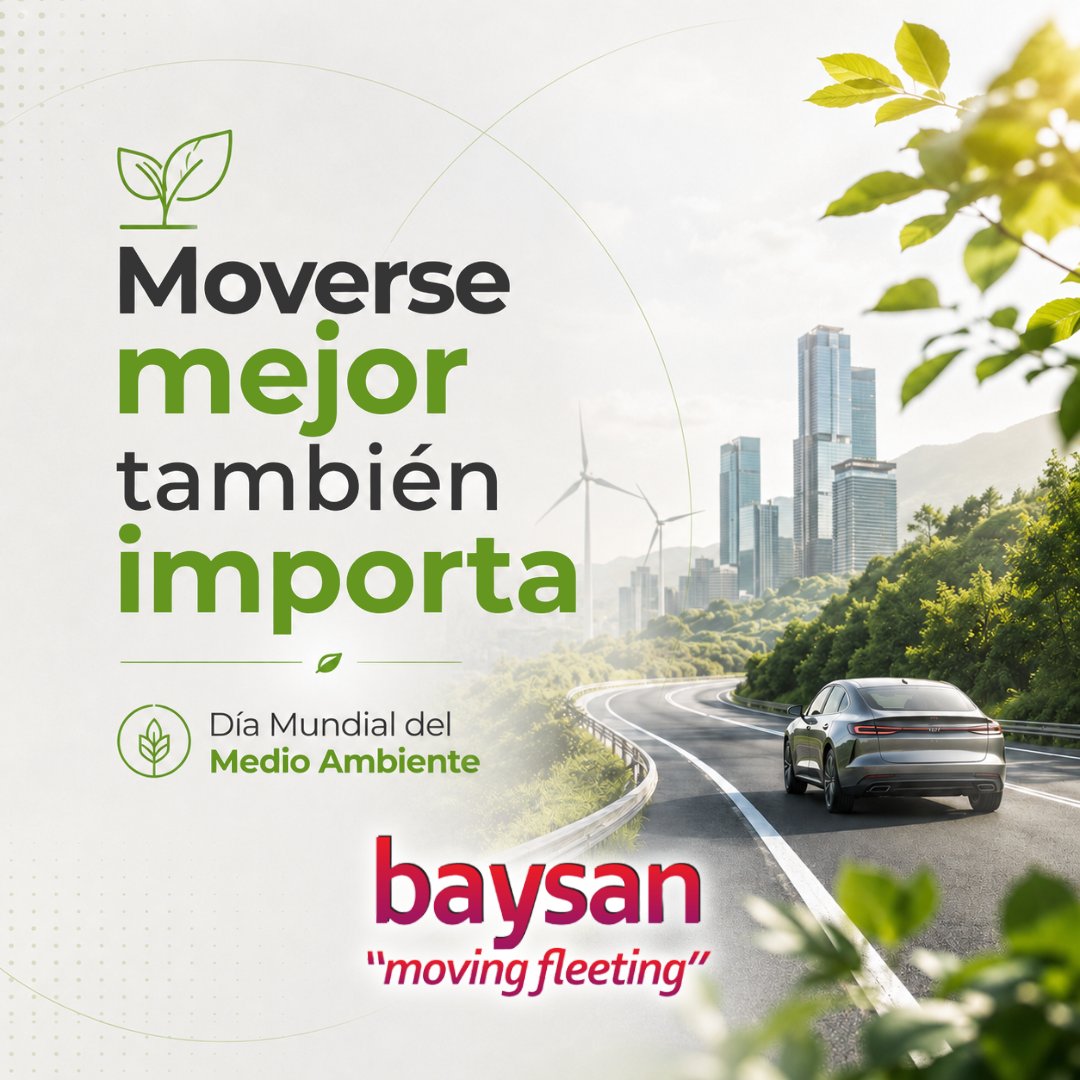 BaysanQuality's tweet photo. 🌍 Hoy celebramos el Día Mundial del Medio Ambiente.  Una fecha que nos recuerda que cuidar el entorno no depende solo de grandes decisiones, sino de cómo usamos, planificamos y gestionamos los recursos.   Porque moverse mejor también importa   #MedioAmbiente #Movilidad #Flotas https://t.co/RZbR8Ryc1h