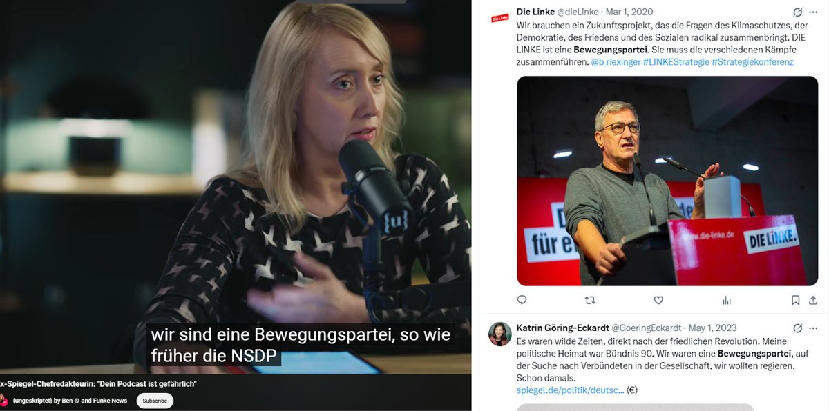Chatapult19643's tweet photo. @ben_brechtken Melanie Amann hat bei Ben Ungeskripted Höcke vorgeworfen mit dem Begriff "Bewegungspartei" Vokabular der NSDAP zu verwenden. 

Grüne und Linke haben den Begriff auch immer mal wieder für sich verwendet. https://t.co/Xp83umCEr9