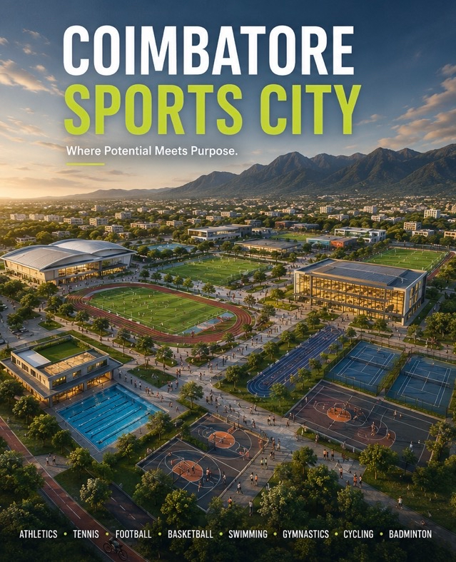 Vfoundit23's tweet photo. What if Coimbatore became India's Sports City? 

Not just stadiums. A full ecosystem — tennis, football, athletics, basketball, swimming, cycling. A 3.7 million people city with the infrastructure, climate and ability to pull it off. 

Sport is massively underrated as an economic driver. Jobs for coaches, physios, trainers. Tourism from national and international events. Hotels, restaurants, local businesses — all benefit. Young athletes get a pathway that doesn't involve leaving the country.
The ROI of sport goes far beyond medals.

The foundation is there. The vision just needs backing. 

#Coimbatore #SportCity #IndiaInfrastructure #SportsBusiness #TamilNadu #IndianSports #KovaiSports #YouthIndia #SportsEconomy #CBESports

@CMOTamilnadu @AadhavArjuna @sdat_tn