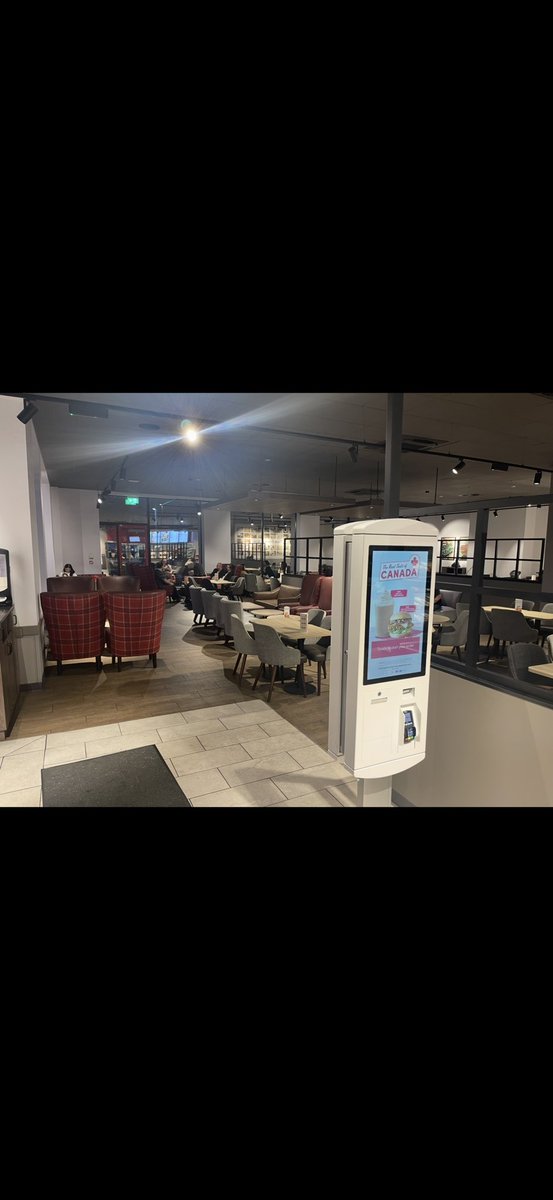 MarkWill34553's tweet photo. Tim Hortons England looks much more luxurious, and a better menu too even the donuts look better than Canada yet they still wrap their branding in the Canadian name! @ezralevant @TheMenzoid @SheilaGunnReid @RebelNewsOnline https://t.co/M15Nd6TTFb