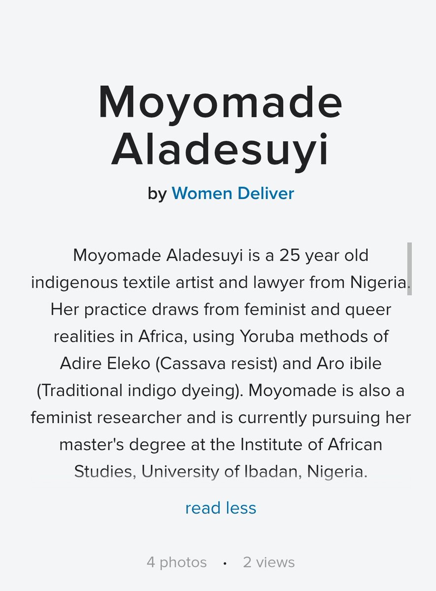 Madebabyyyyy_'s tweet photo. My debut Adire Eleko collection "Ọnà Ẹ̀sà Òkè" was exhibited at the Women Deliver Art Festival in The Netherlands recently. My art went to Europe before I did 🥹🥹. Happy pride month to me! 🏳️‍🌈❤️

https://t.co/qkFhMwEAu1 https://t.co/EK0f6k7ps1