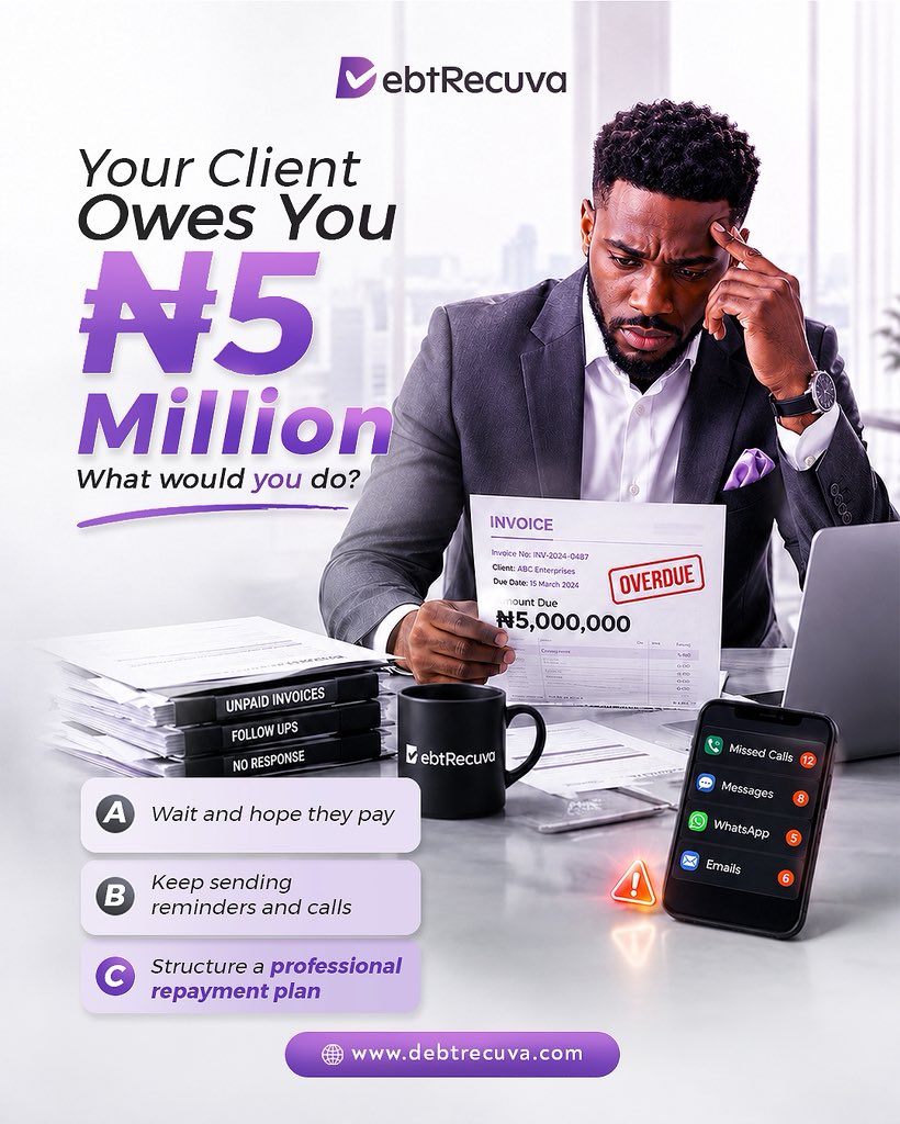 DebtRecuva's tweet photo. Hope is not a recovery strategy.

A structured repayment plan delivers better results than waiting or endless reminders.

Recover smarter with Debtrecuva.

#Debtrecuva #DebtRecovery #RecoverSmart #BusinessFinance https://t.co/DYmzPwlcBu