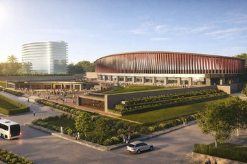 impmarathi's tweet photo. 🚨 Daman’s upcoming Convention Centre and Central Business Hub, a ₹231 crore project designed by Hafeez Contractor and being built by Shanti Procon LLP, is scheduled for completion by December 2028. https://t.co/4puhZ6PQek