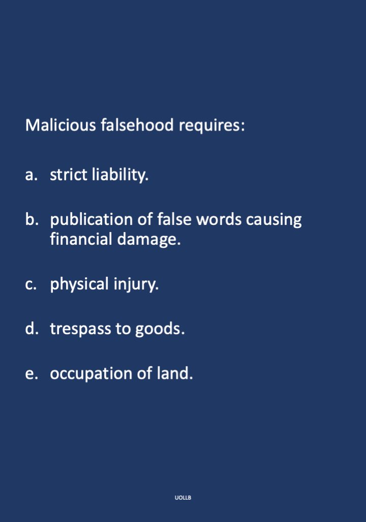 UOLLB_COM's tweet photo. Malicious falsehood is a classic common law economic tort. https://t.co/hahJ8AvyYz