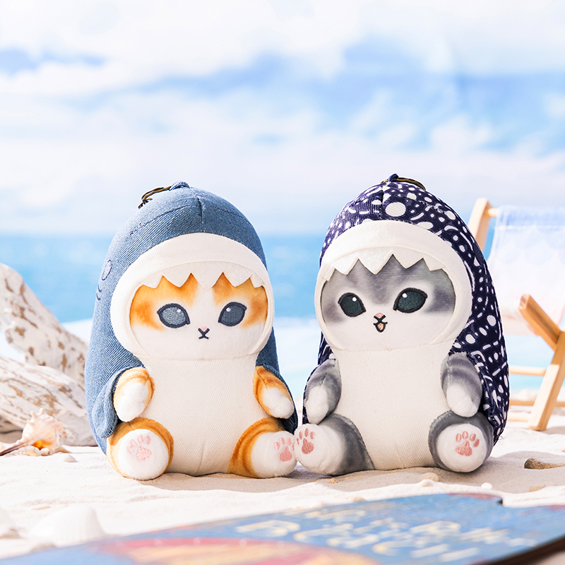 DUNKぬいぐるみ Mサイズ2体 🌟#mofusand BOARD SHARK！新商品🌟 『ロングサメにゃん クッション
