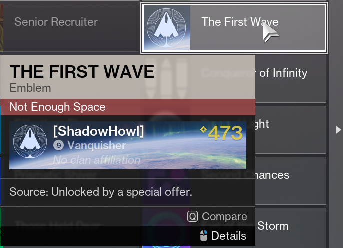 ShadowHowls's tweet photo. Damn, I missed out launch year apparently by 2 months, I registered during Season of Outlaw (Forsaken) according to my ID.
I honestly thought I played during release but I could be mistaking it with the beta days. https://t.co/Xnlu5KAADl