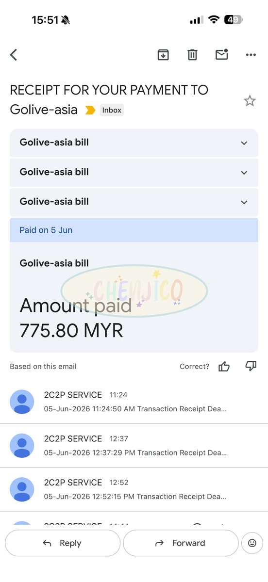 chenjico's tweet photo. weee my friends and i managed to help buy 40 tickets for our friends and customers from army presale ~ gensale tapi takde rezeki vip huuu

thank u for trusting us 🤓🍦

#chenjicofeedback https://t.co/hW9RsuXBpX