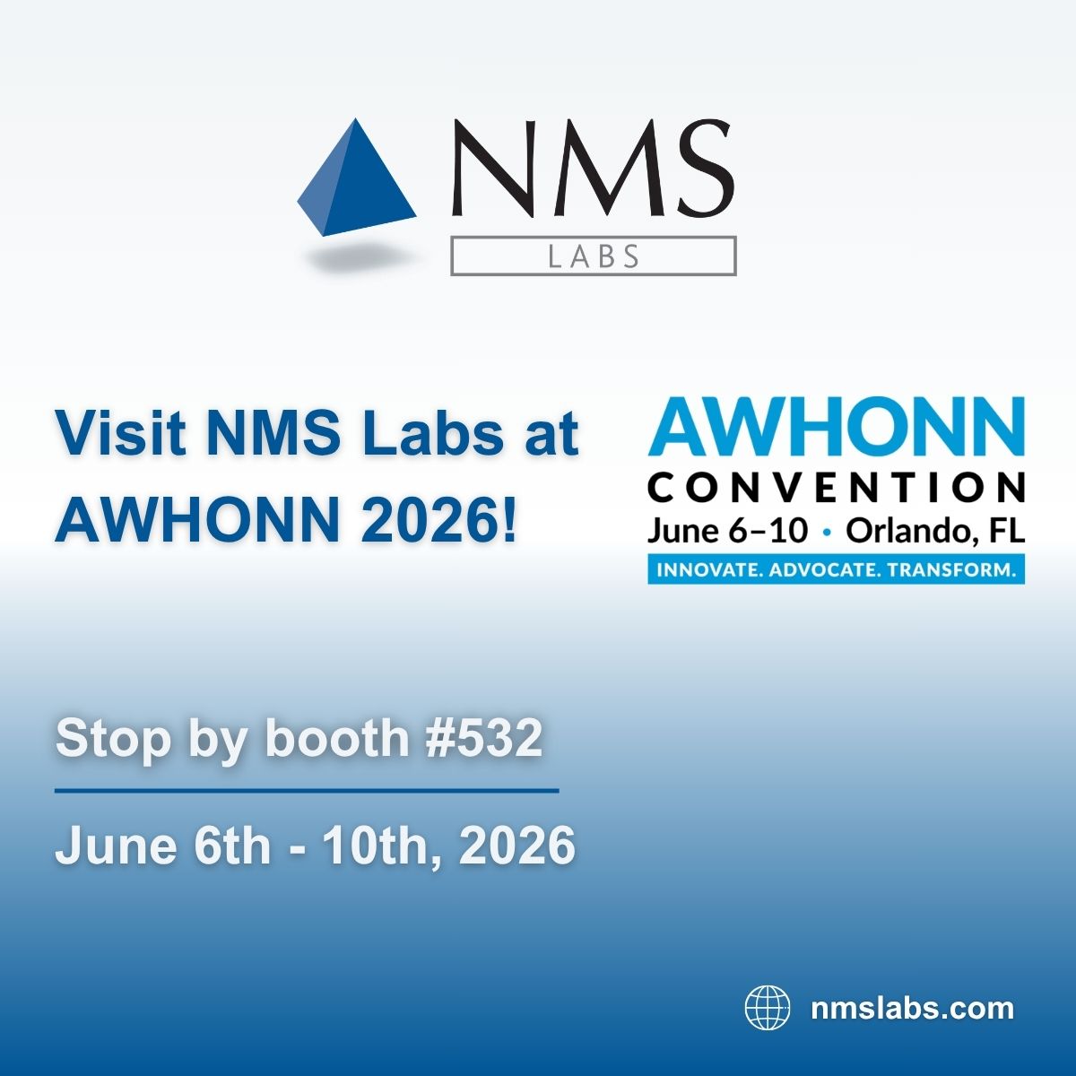 NMS_Labs's tweet photo. Visit NMS Labs at @AWHONN 2026 to learn how our newborn toxicology and umbilical cord testing solutions support clinicians with timely insights into in utero exposure and help inform neonatal care decisions. Learn more: https://t.co/0GDlnDeod9 ​
#NewbornToxicology #MaternalHealth https://t.co/LIY4kvLXQ0